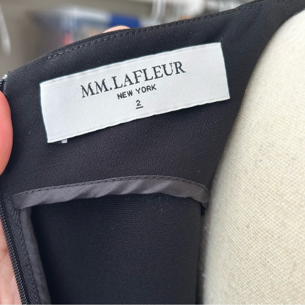 M.M. Lafleur Sz 2 The Sarah Crepe Black Sheath Dress - Picture 8 of 9